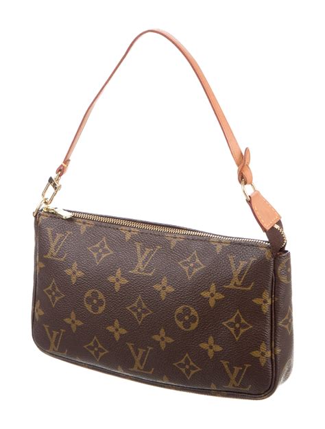 louis vuitton pochette accessoire leather handbag|louis vuitton pochette monogram.